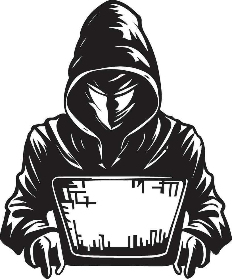 hacker vetor silhueta ilustração arte