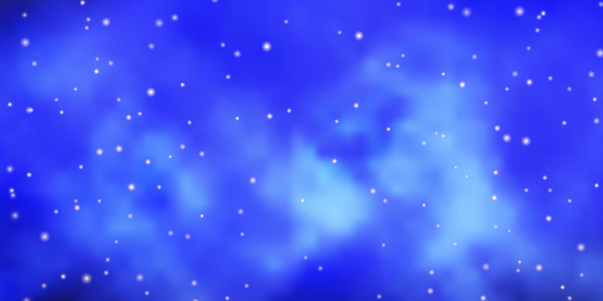 textura de vetor azul escuro com lindas estrelas brilhando ilustração colorida com padrão de estrelas pequenas e grandes para livretos de anúncio de ano novo