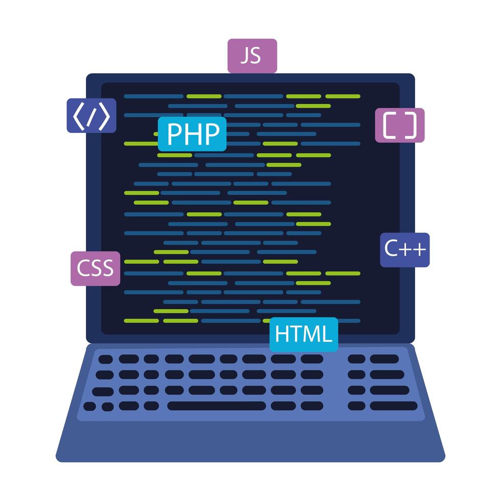 codificação de desenvolvimento web vetor