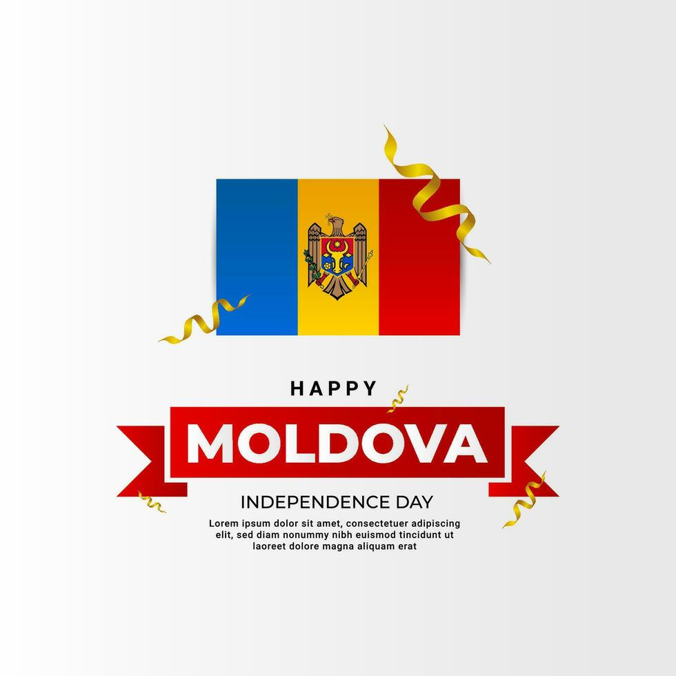 Moldova independência dia cumprimento Projeto vetor