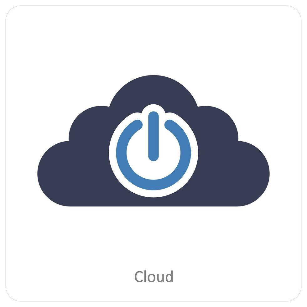nuvem e Informática ícone conceito vetor