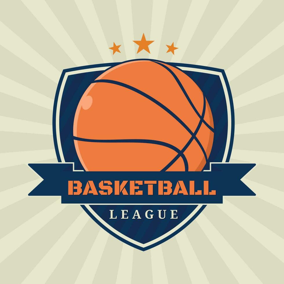 vetor gráfico do basquetebol liga crachá logotipo, campeonato torneio emblema