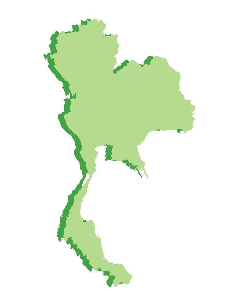 Tailândia mapa, tailandês mapa 3d cor mapa vetor