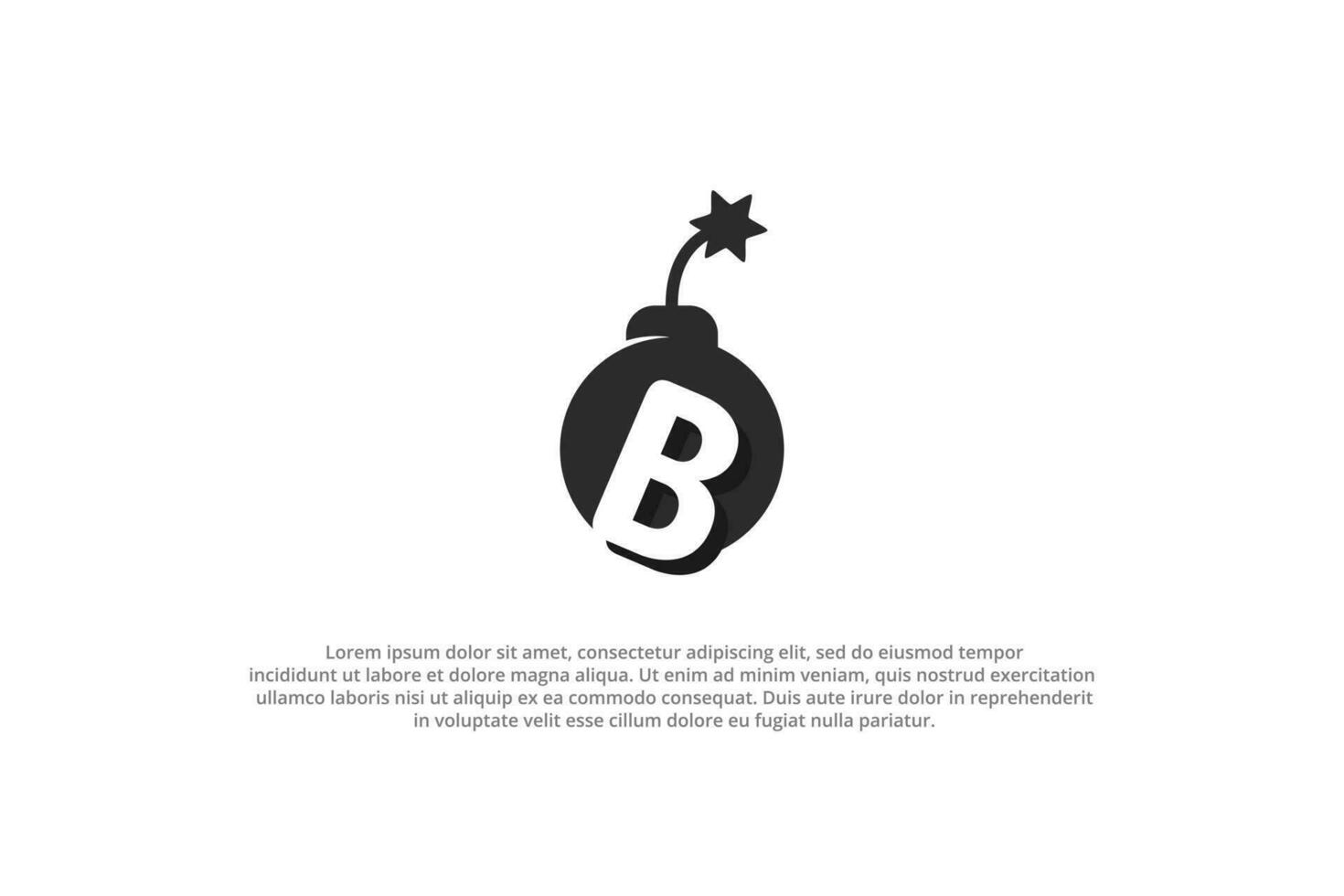 logotipo carta b bom ícone vetor