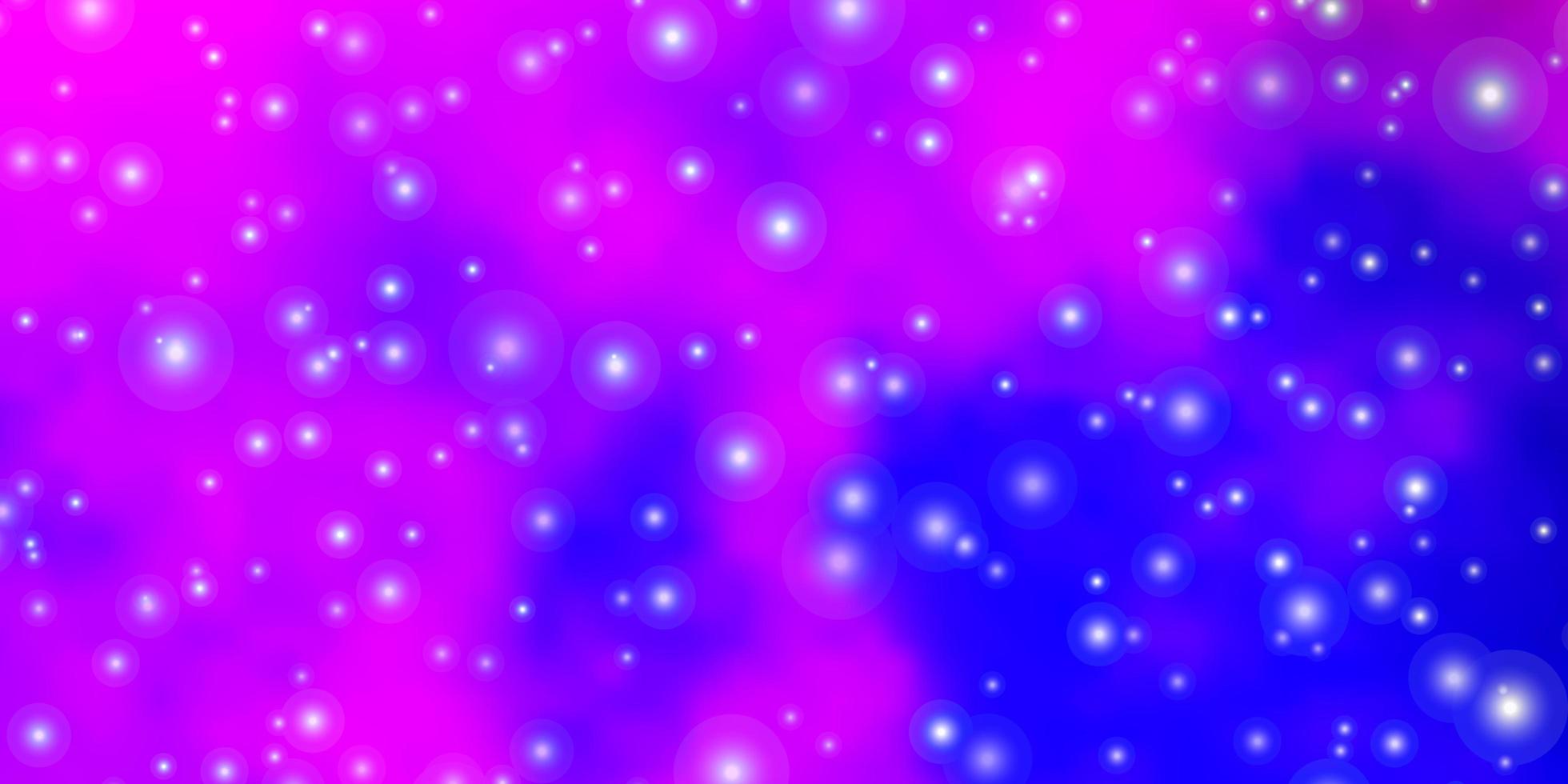 fundo vector rosa roxo claro com estrelas pequenas e grandes ilustração abstrata geométrica moderna com padrão de estrelas para embrulhar presentes