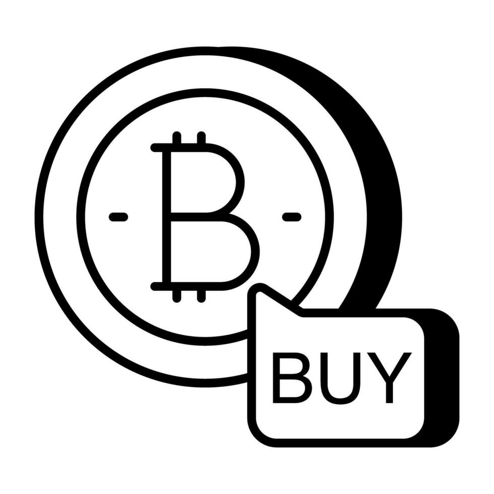 criativo Projeto ícone do Comprar bitcoin vetor
