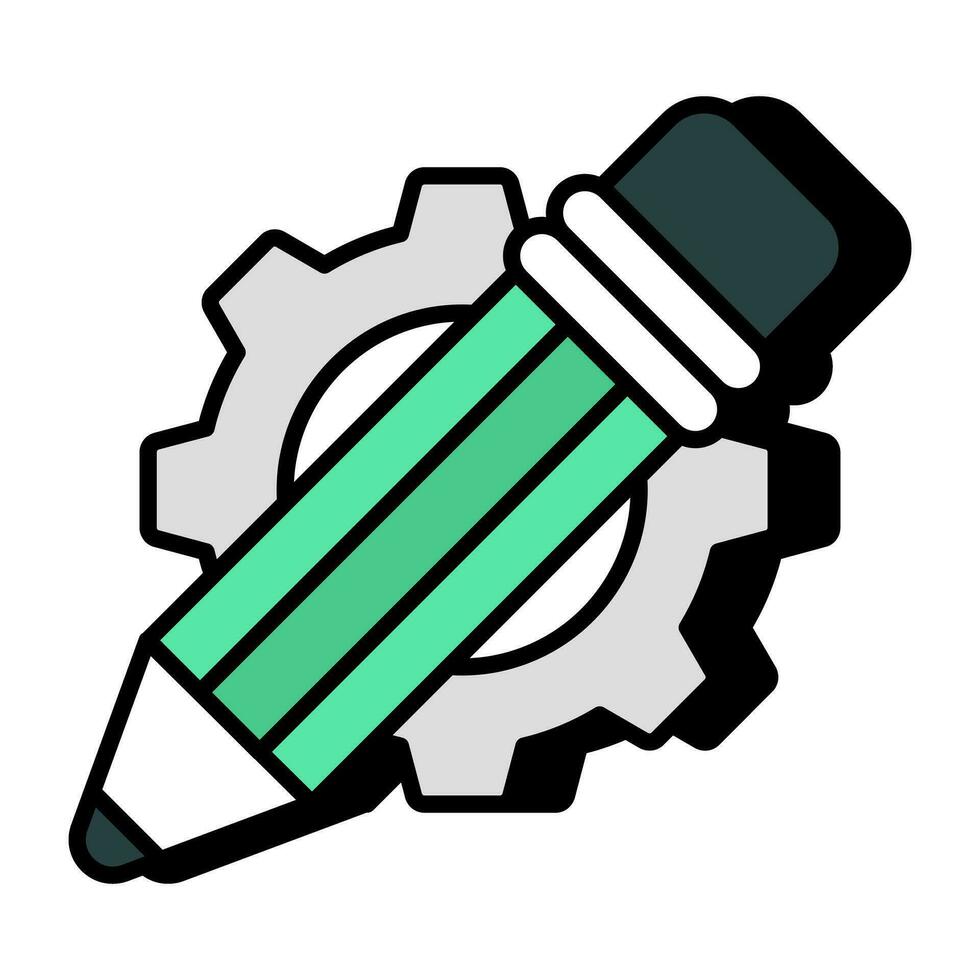 editável Projeto ícone do escrevendo habilidade vetor