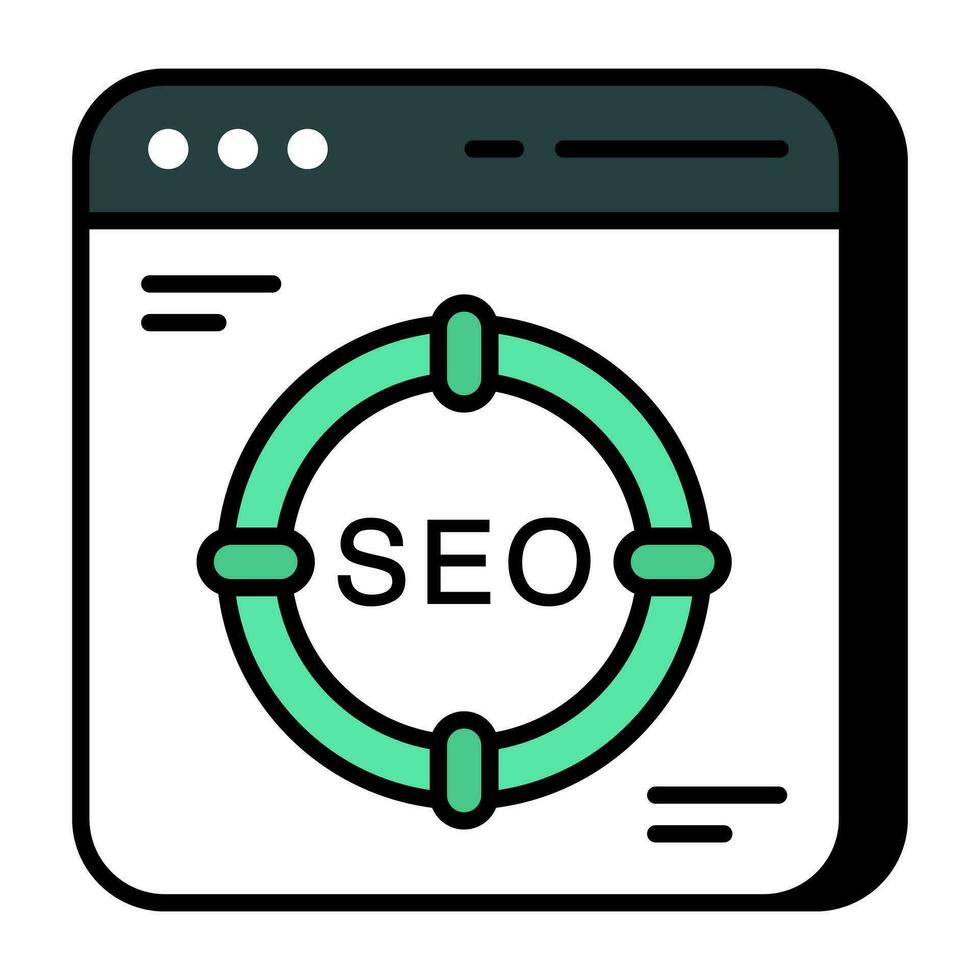 moderno Projeto ícone do seo alvo vetor