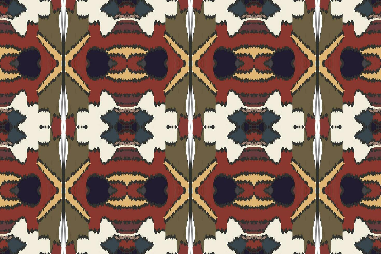 ikat tecido paisley bordado fundo. ikat flores geométrico étnico oriental padronizar tradicional. ikat asteca estilo abstrato Projeto para impressão textura, tecido, saree, sari, tapete. vetor