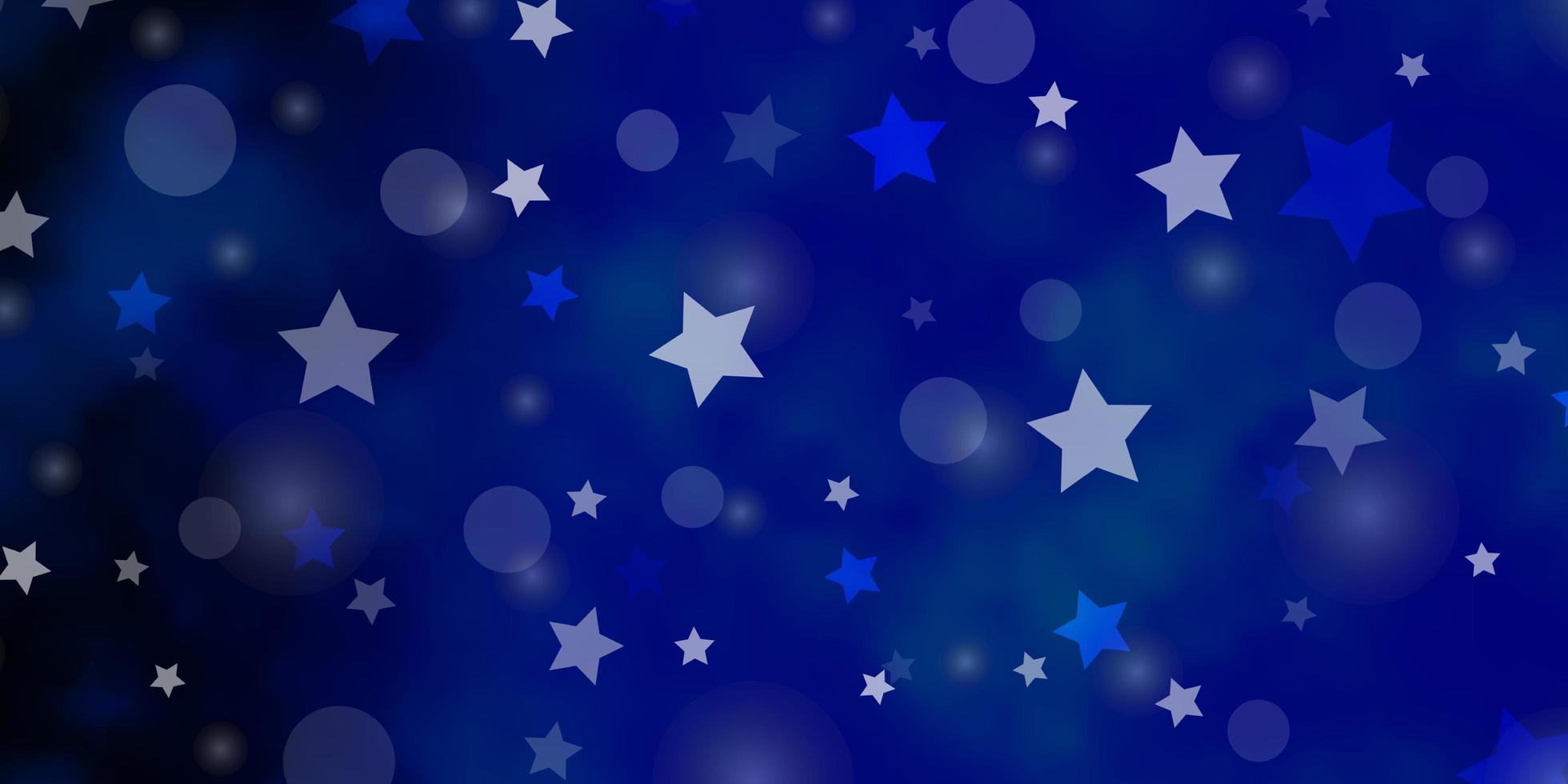 modelo de vetor azul claro com estrelas de círculos desenho abstrato em estilo gradiente com padrão de estrelas de bolhas para papéis de parede de tecido da moda