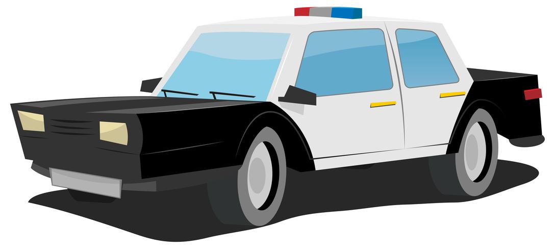 Carro de polícia dos desenhos animados vetor