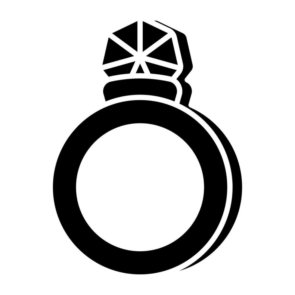 ícone de download premium do anel de diamante vetor