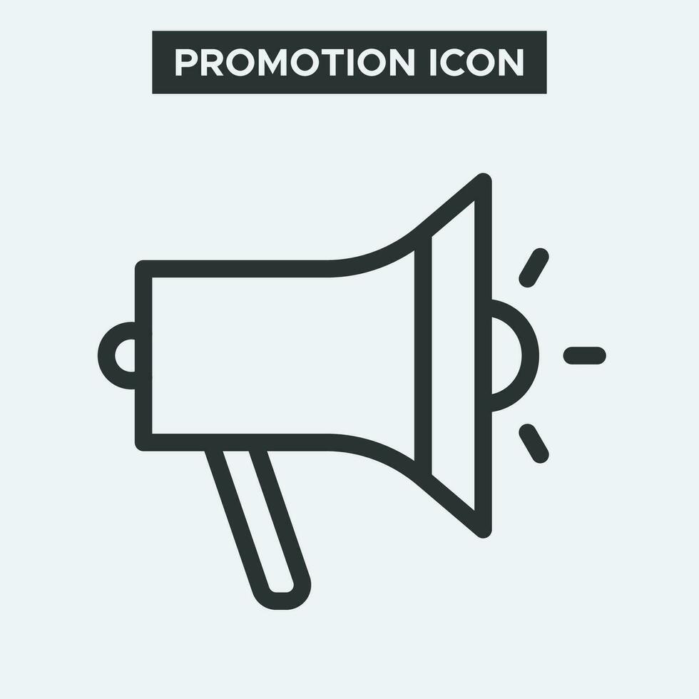 promoção ícone em branco fundo. esboço Alto-falante ícone. mínimo e Prêmio promoção e Alto-falante ícone. eps 10 vetor. vetor