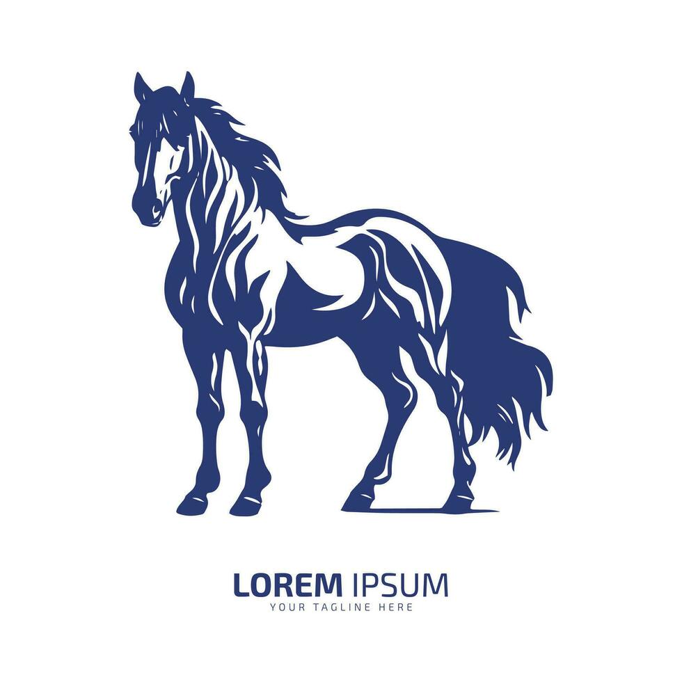 cavalo logotipo ícone vetor ilustração Projeto modelo silhueta isolado símbolo elemento