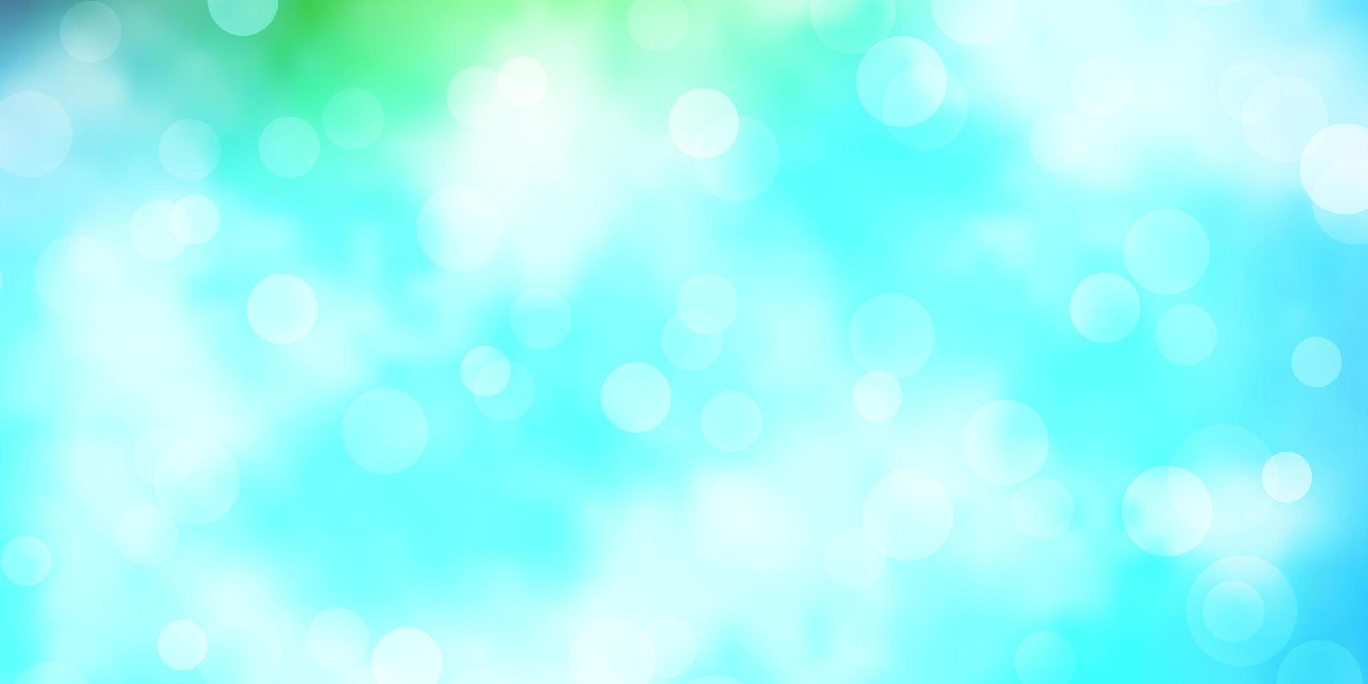 pano de fundo de vetor azul claro verde com design decorativo abstrato de pontos em estilo gradiente com padrão de bolhas para sites