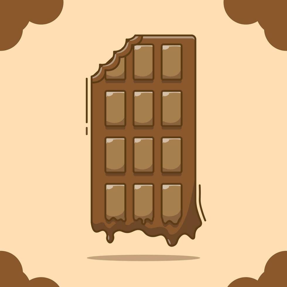 plano vetor ilustração do derretido chocolate