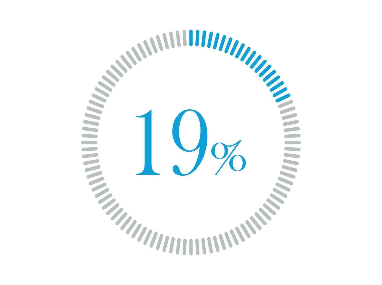 19 por cento carregando. 19 por cento Carregando círculo diagramas infográficos vetor, percentagem pronto para usar para rede Projeto. vetor