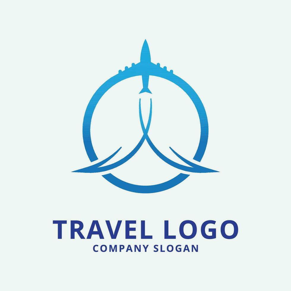 ar viagem linha arte Projeto logotipo ilustração ícone vetor