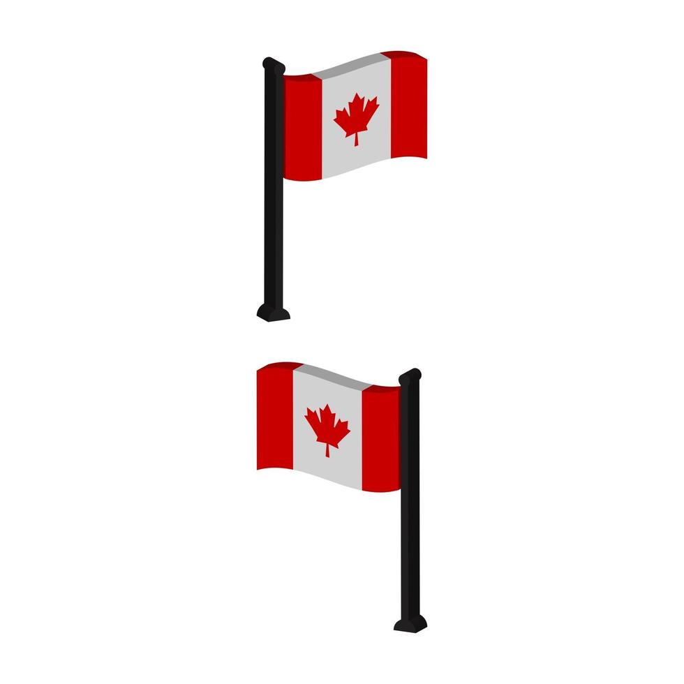 bandeira do Canadá ilustrada em vetor