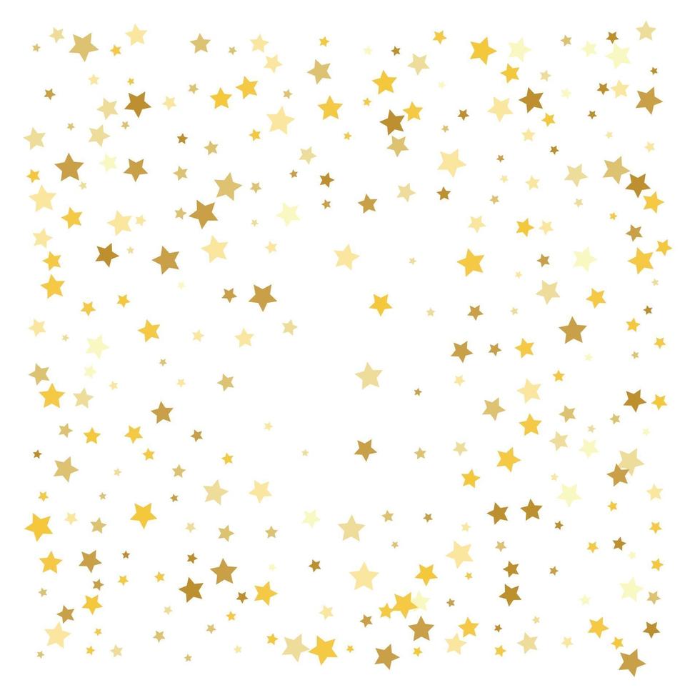 celebração de confete com estrelas douradas vetor