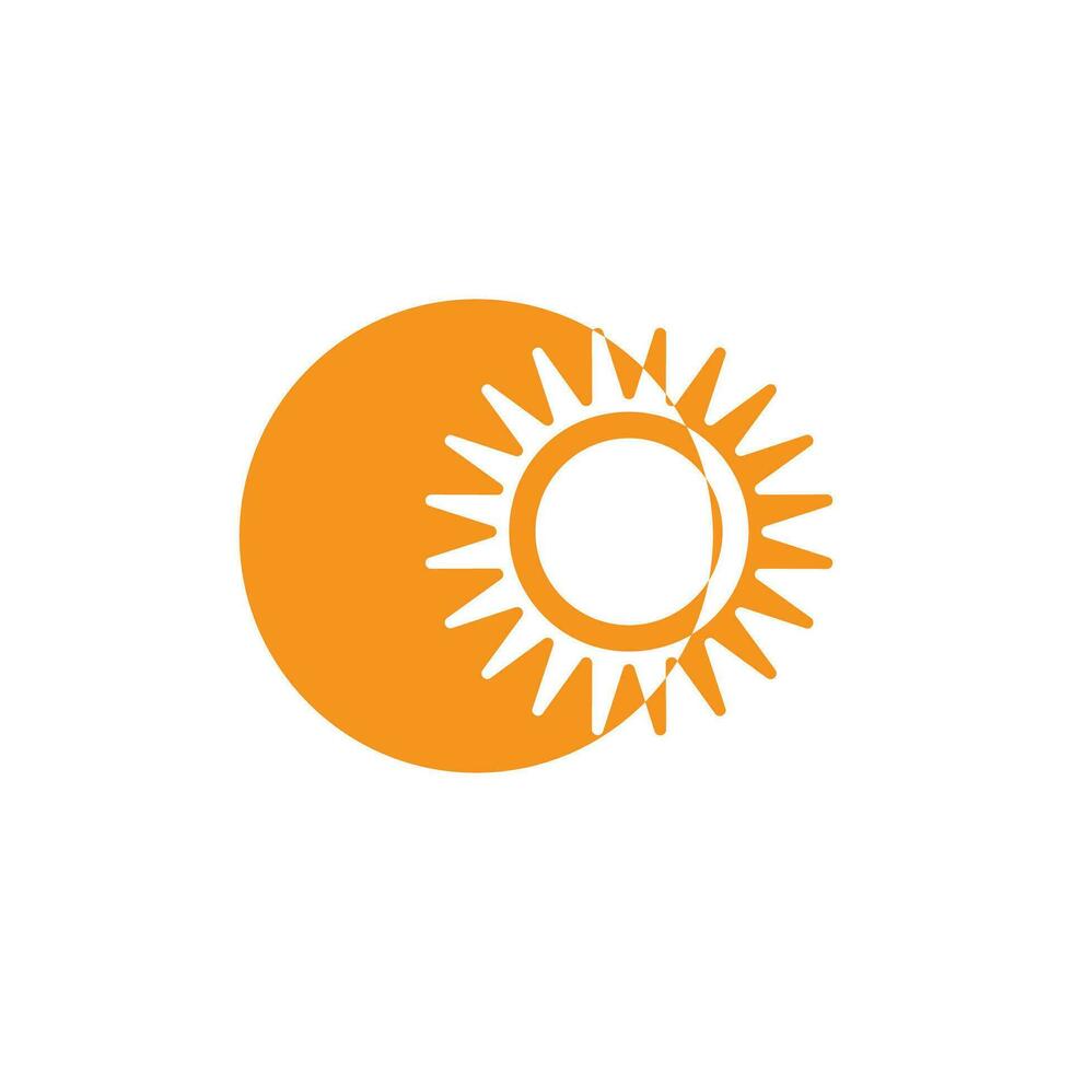 ícone de ilustração vetorial sol vetor