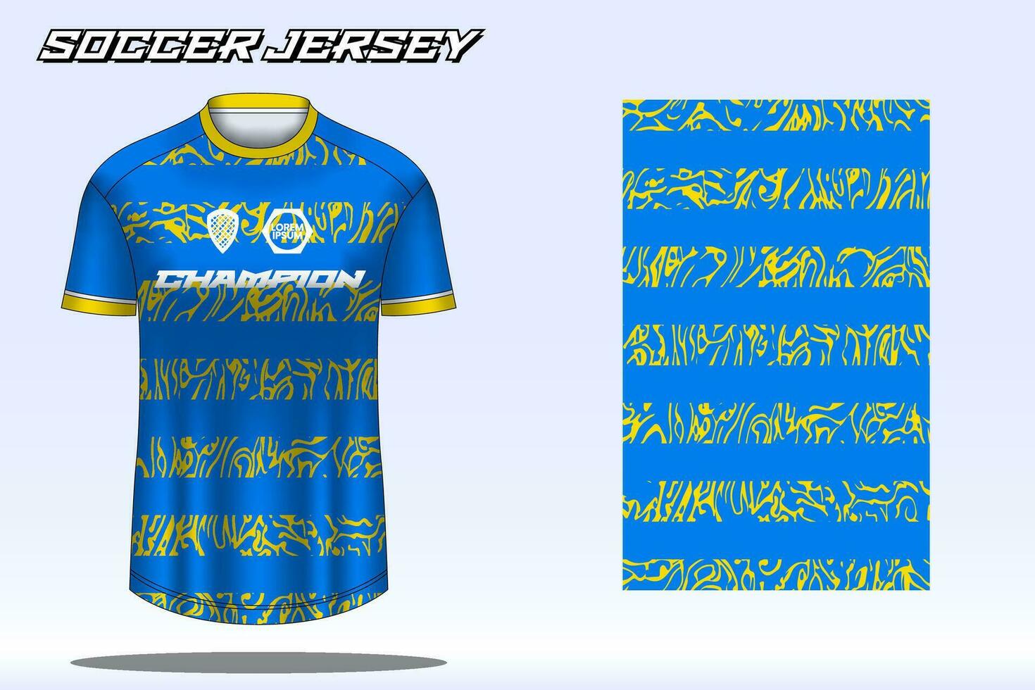 maquete de design de camiseta esportiva de camisa de futebol para clube de futebol vetor