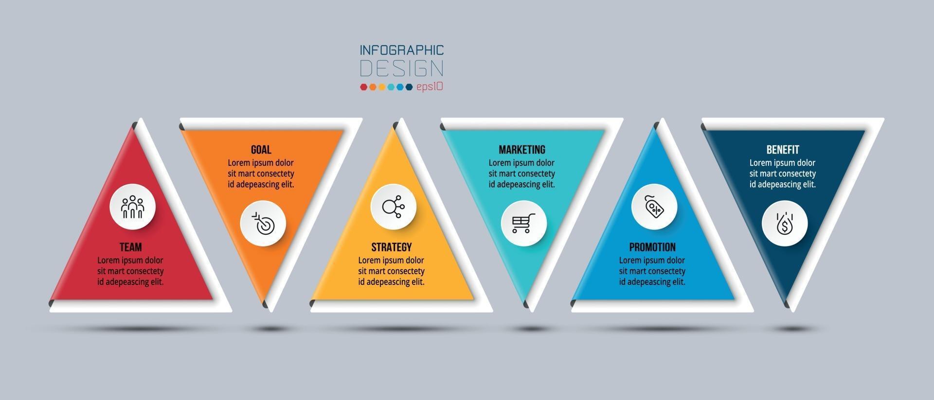 modelo de infográfico de negócios ou marketing. vetor