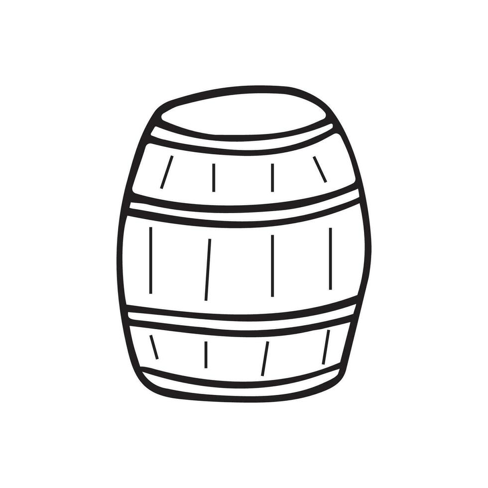 mão desenhado vetor ilustração do uma Cerveja barril.