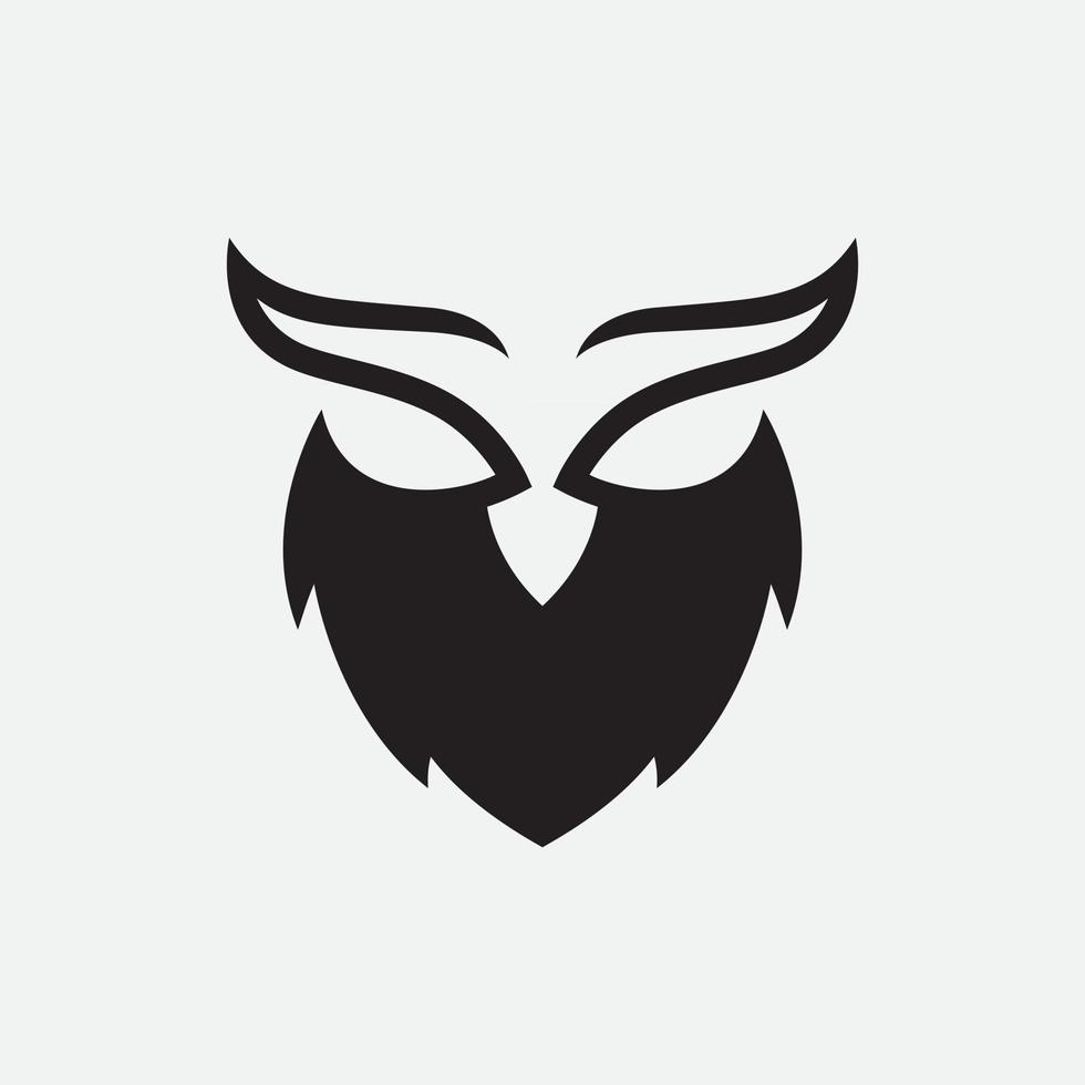 modelo de logotipo de vetor de cabeça de coruja