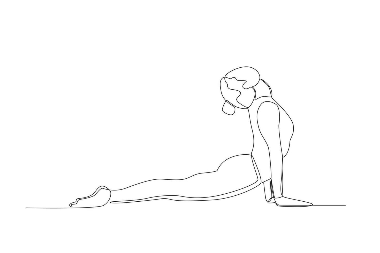 vetor caneta linha mão desenhando meninas dentro ioga asanas dentro luz estilo desenhando com cor em branco fundo