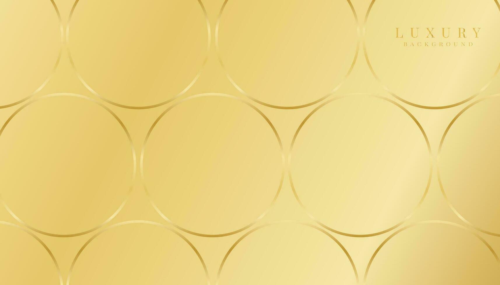 fundo ilustração gradiente círculo dourado linhas, luxo fundo vetor