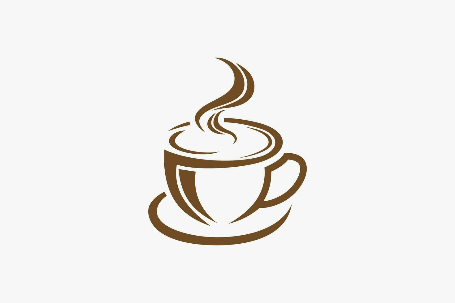 café copo vetor logotipo modelo