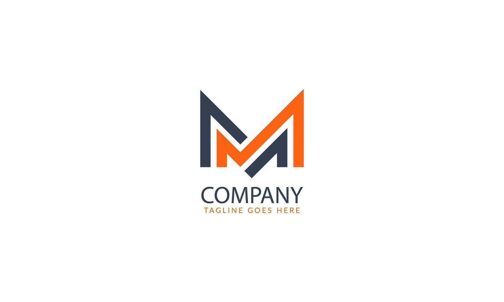 design de logotipo de vetor corporativo de identidade de marca m.