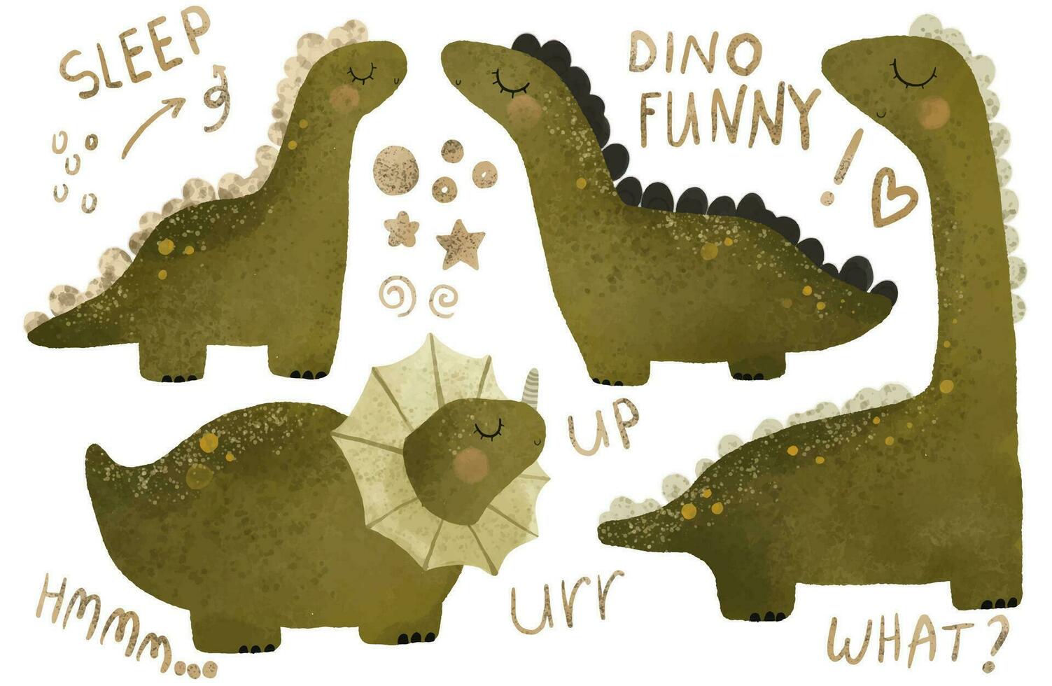 verde dino ilustração, dinossauro isolado clipart. infantil cartão com t rex. antigo animal, jardim zoológico Projeto. fofa infantil ilustração em branco fundo vetor