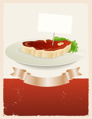 Banner de restaurante de carne vermelha vetor