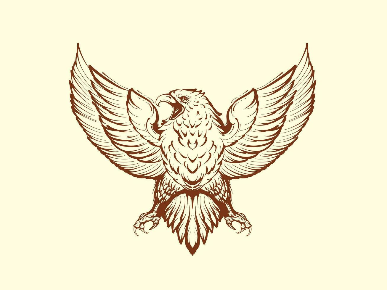 ilustração do garuda - Indonésia independência dia vetor