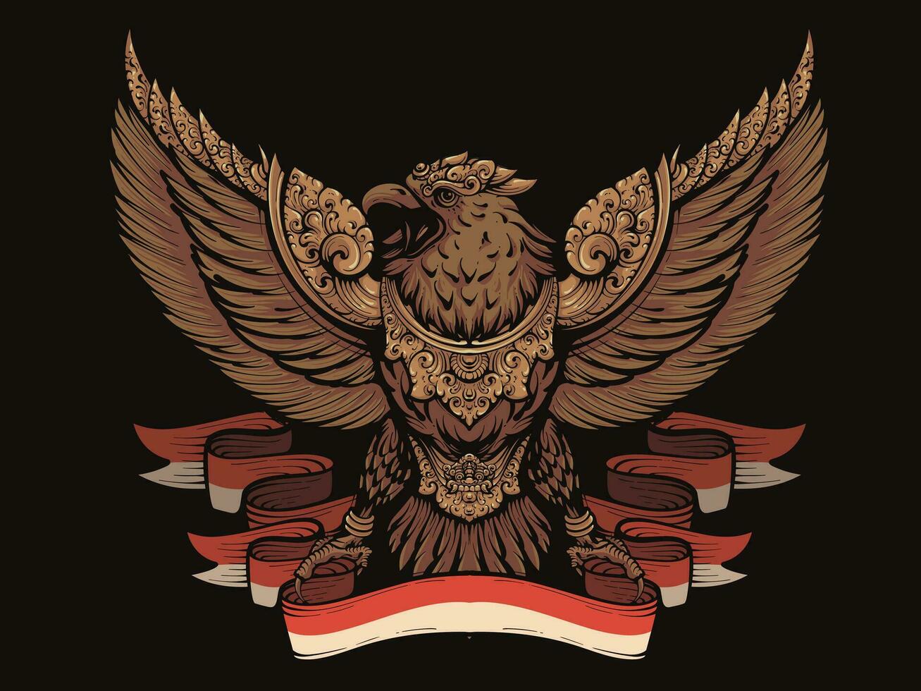 ilustração do garuda - Indonésia independência dia vetor
