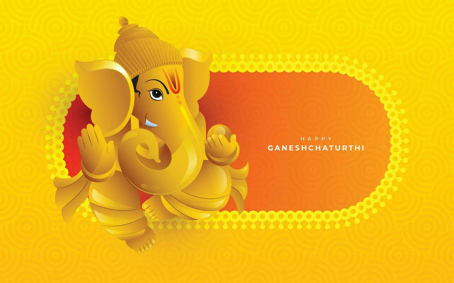 feliz ganesh chaturthi festival cumprimento fundo modelo vetor ilustração