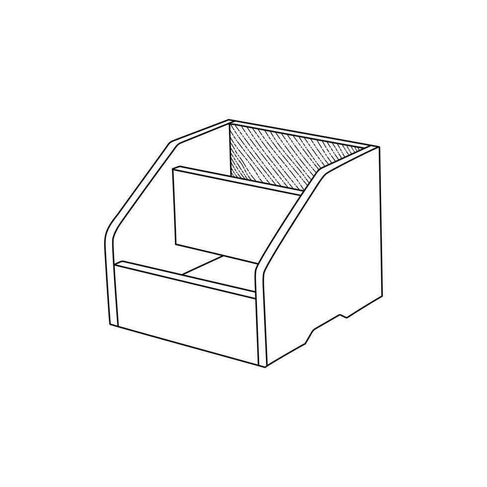 mobília estante logotipo, moderno modelo projeto, vetor ícone ilustração