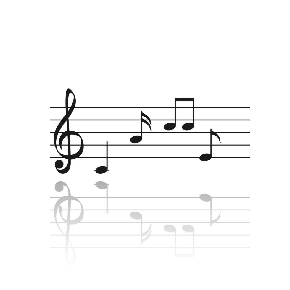 conjunto música Nota símbolos. abstrato música composição. vetor ilustração isolado em branco