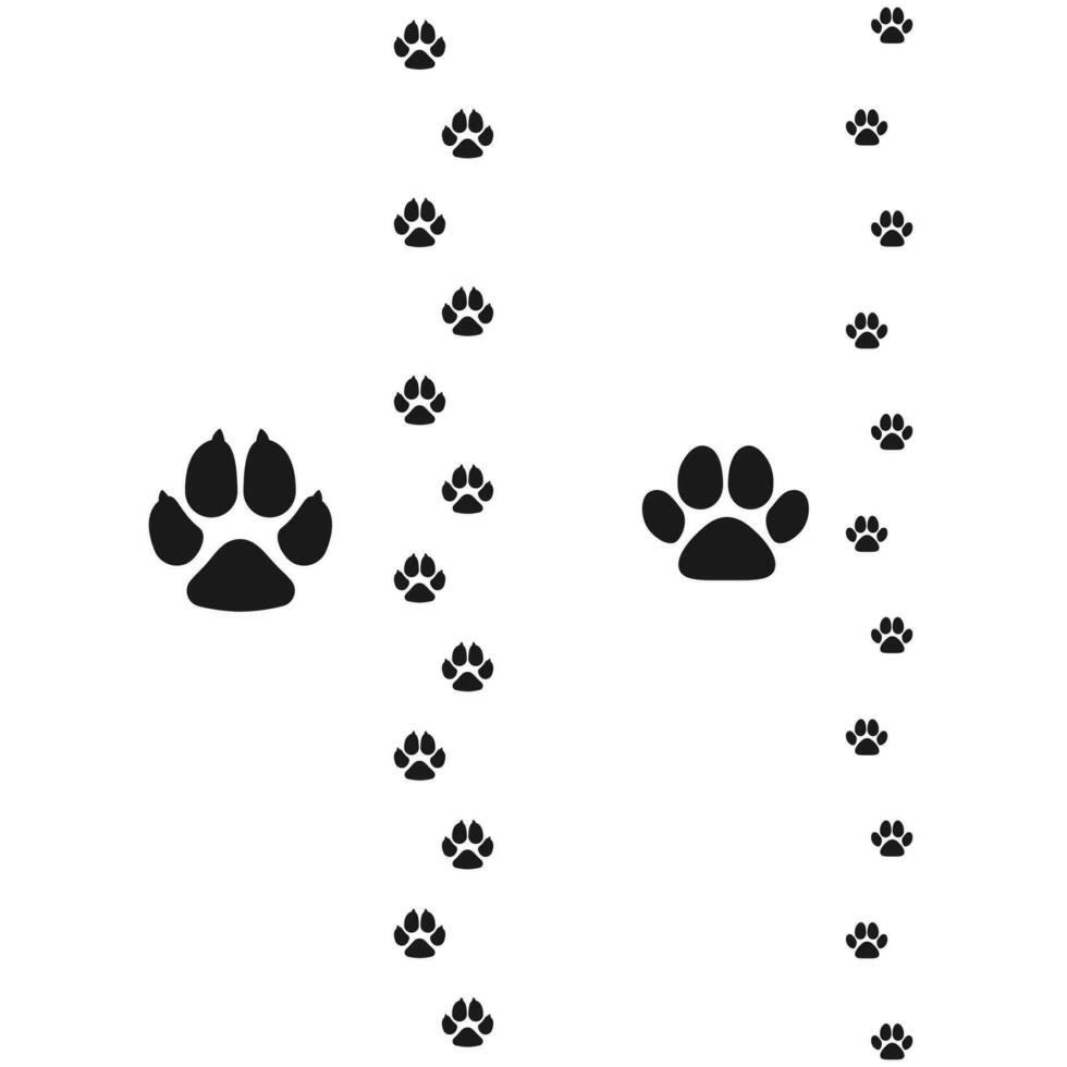 cachorros e gatos patas. animal pegada plano ícone. vetor ilustração isolado em branco fundo