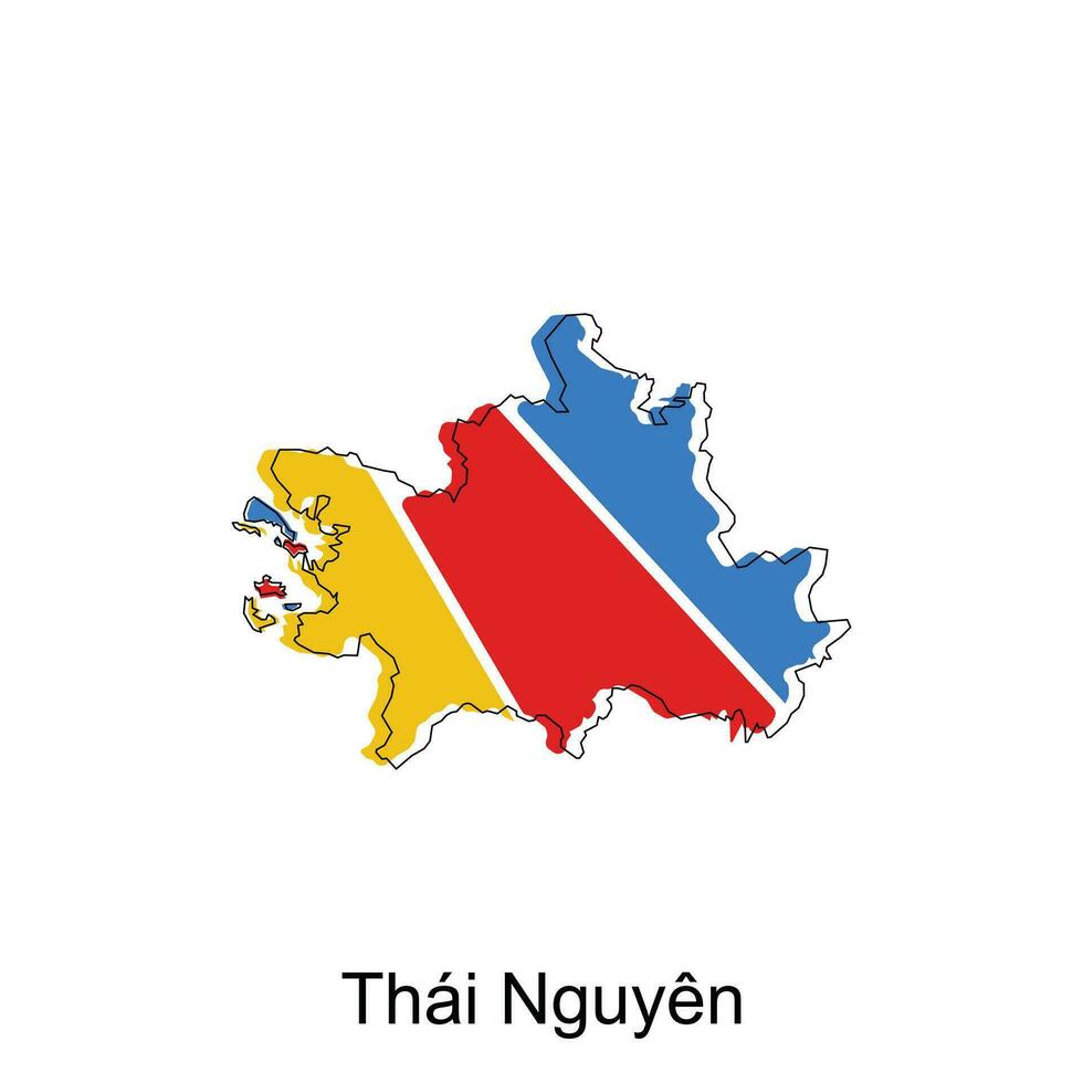 mapa do tailandês nguyen geométrico vetor Projeto modelo, adequado para seu companhia