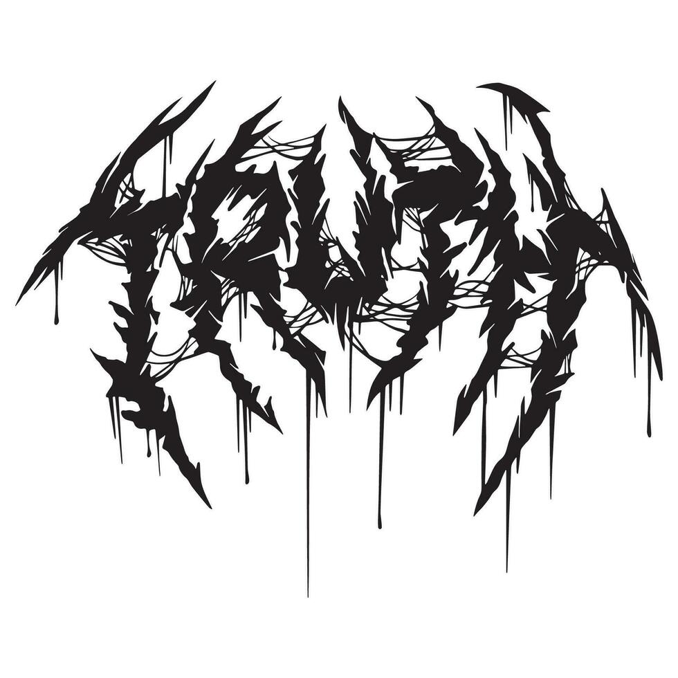 morte metal logotipo, verdade ,bom para gráfico Projeto recursos, adesivos, impressões, decorativo ativos, cartazes, e mais. vetor