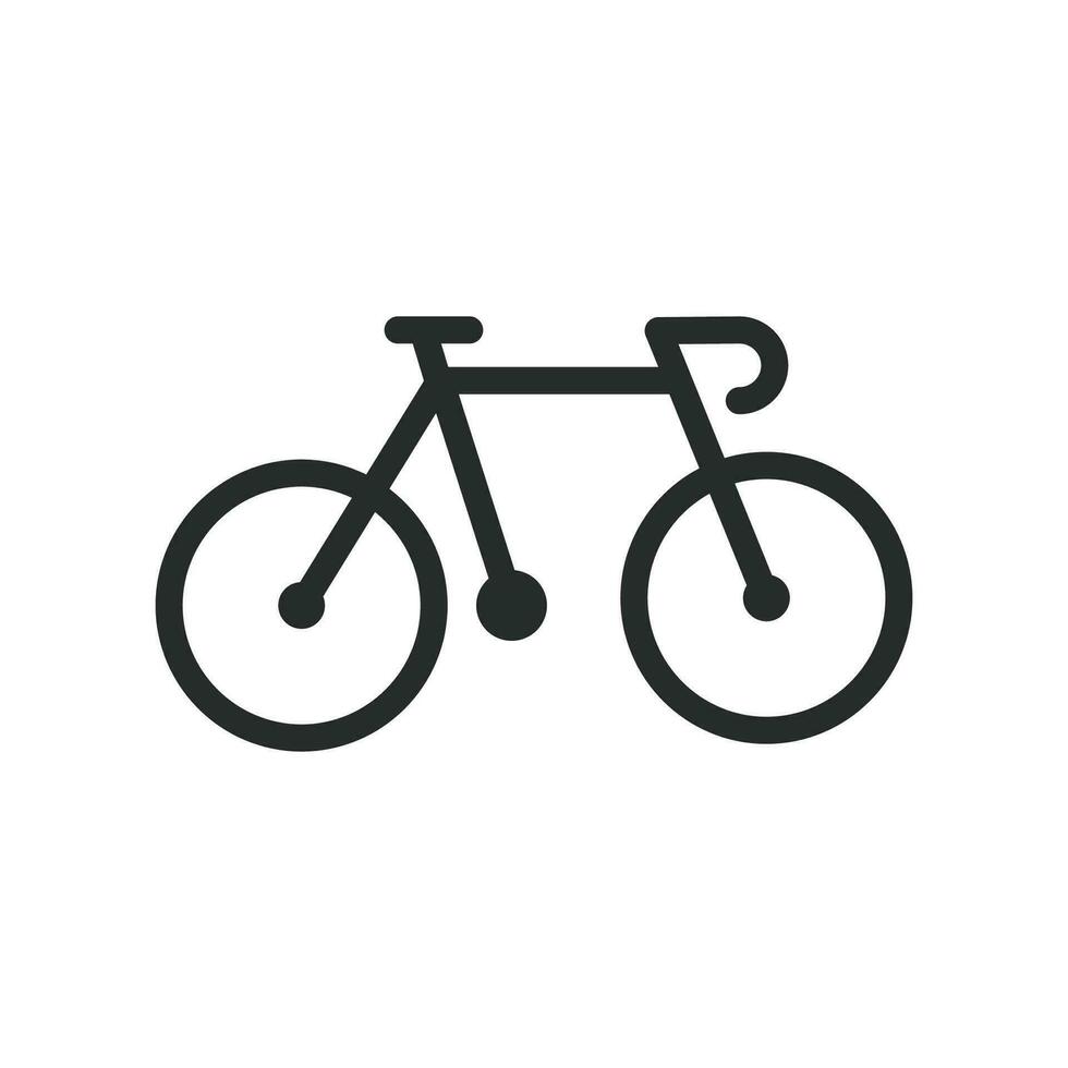 bicicleta ícone dentro plano estilo. bicicleta vetor ilustração em branco isolado fundo. ciclismo o negócio conceito.