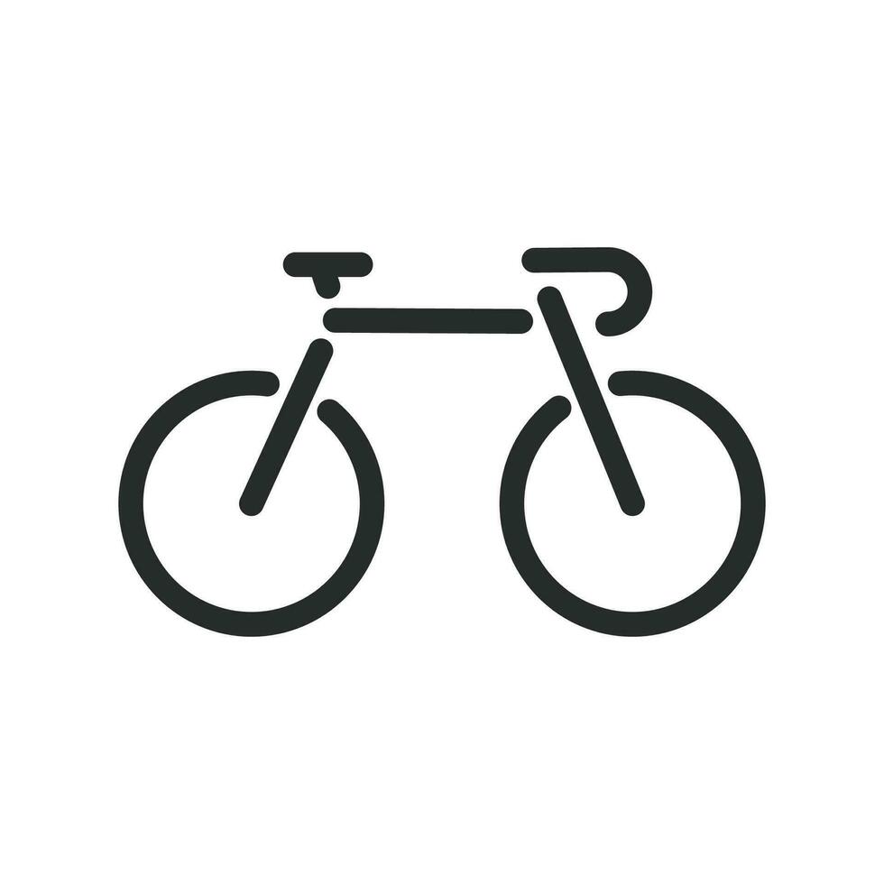 bicicleta ícone dentro plano estilo. bicicleta vetor ilustração em branco isolado fundo. ciclismo o negócio conceito.