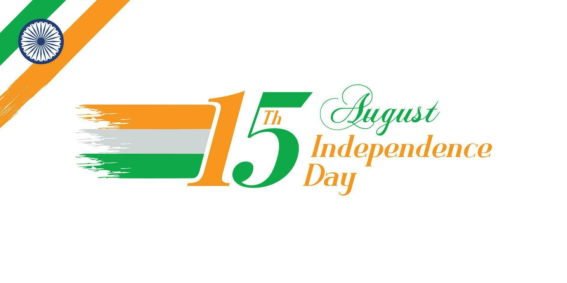 indiano independência dia celebração cumprimento textura com indiano bandeira logotipo vetor