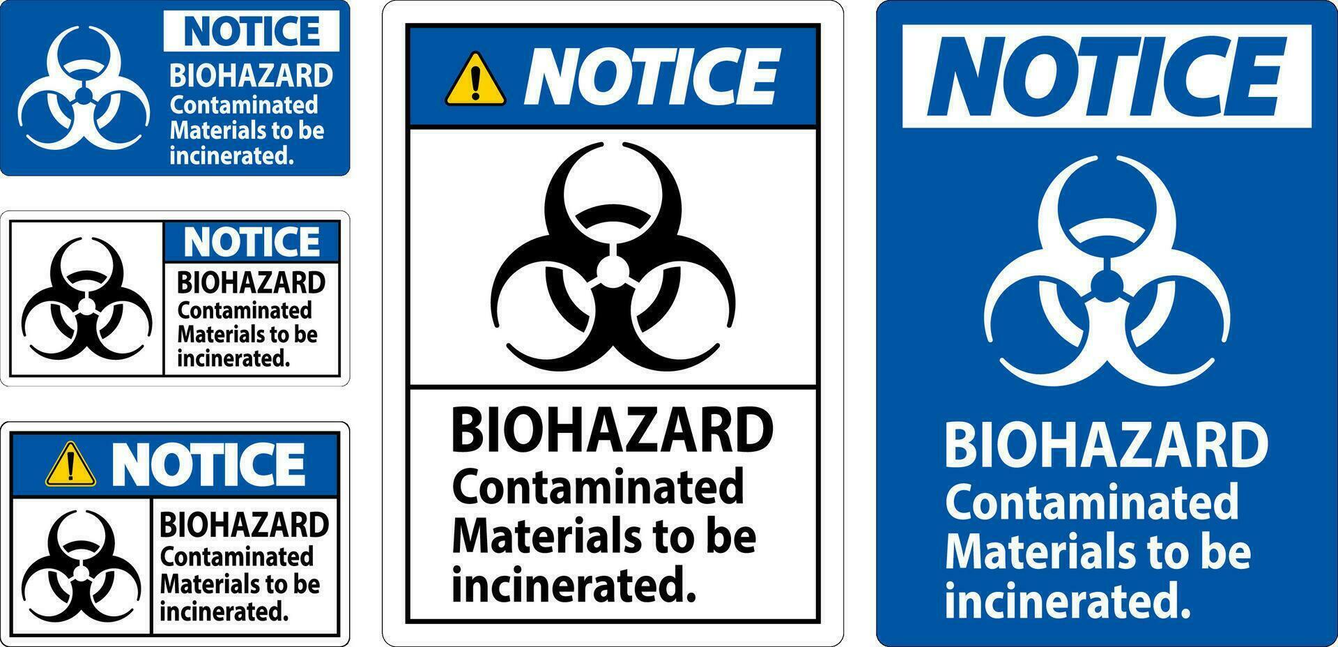 risco biológico aviso prévio rótulo risco biológico contaminado materiais para estar incinerado vetor