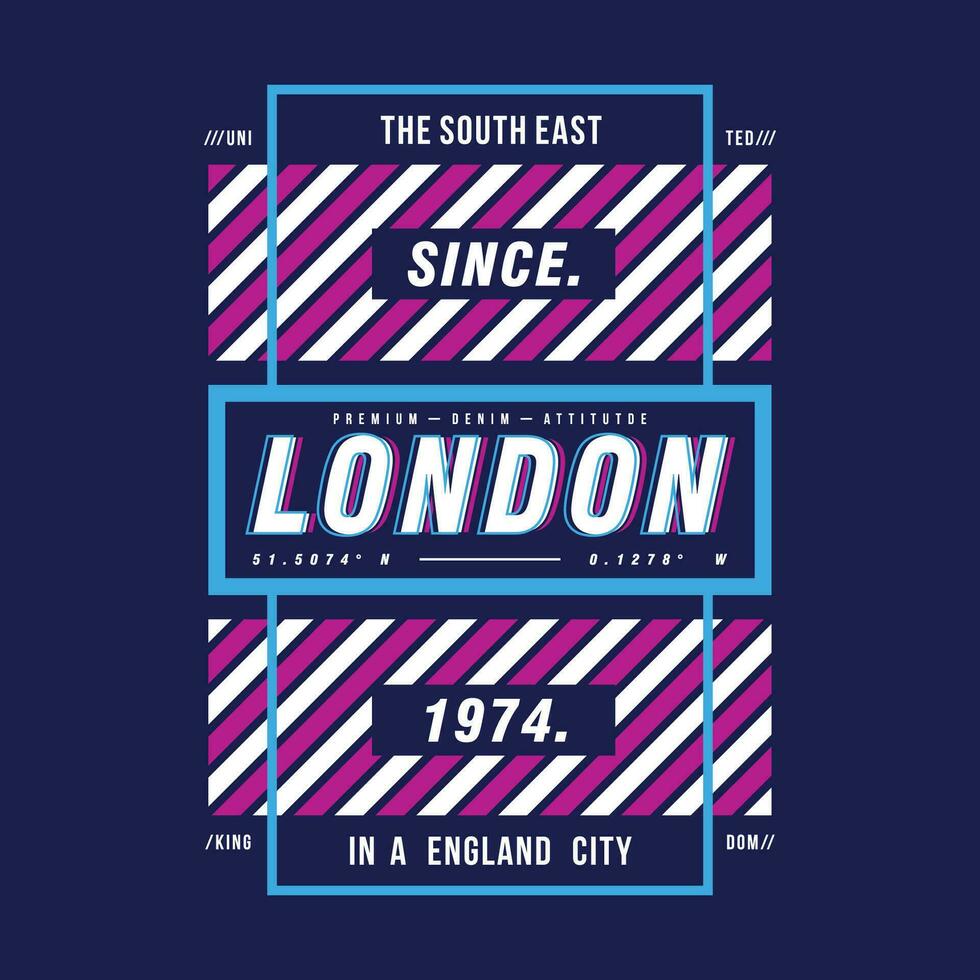 Londres texto quadro, gráfico moda estilo, t camisa projeto, tipografia vetor, ilustração vetor