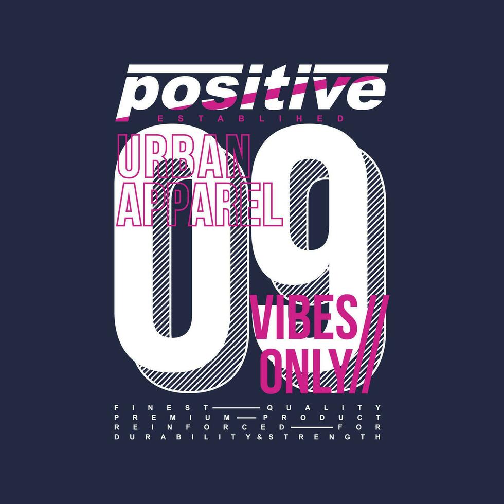 positivo vibrações só slogan gráfico, tipografia projeto, moda t camisa, vetor ilustração