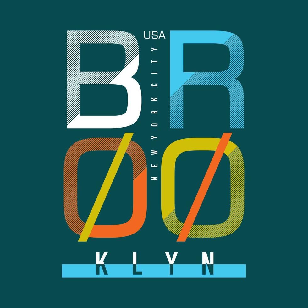 Brooklyn letras tipografia vetor, abstrato gráfico, ilustração, para impressão t camisa vetor